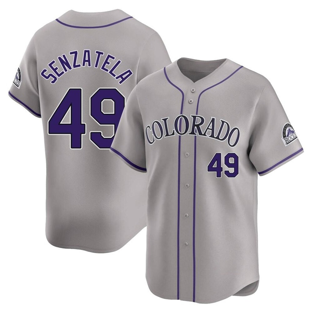 Mdoa C.Rockies #49 Antonio Senzatela Player Gray Limited Home Stitched Jerseys