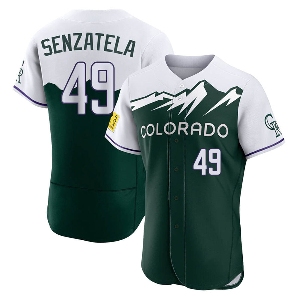 Mdoa C.Rockies #49 Antonio Senzatela Player Green City Connect Limited Elite Home Stitched Jerseys