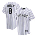 Mdoa C.Rockies #8 Ryan Ritter Player White Game Home Stitched Jerseys