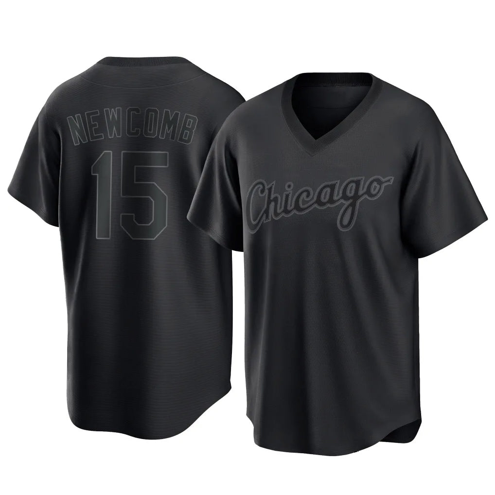Mdoa C.White Sox #15 Sean Newcomb Player Black T-shirt Home Game Stitched Jerseys