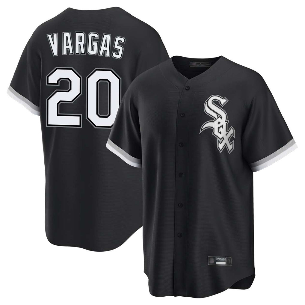 Mdoa C.White Sox #20 Miguel Vargas Player Black Home Game Stitched Jerseys