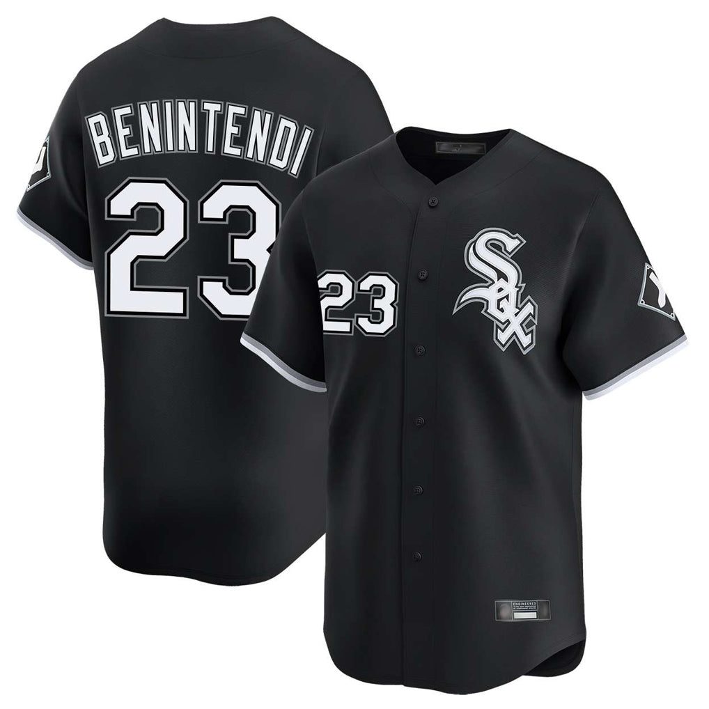 Mdoa C.White Sox #23 Andrew Benintendi Player Black Home Game Stitched Jerseys