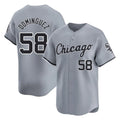 Mdoa C.White Sox #58 Seranthony Dom¡§anguez Player Gray Road Limited Home Stitched Jerseys