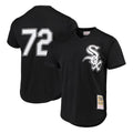 Mdoa C.White Sox #72 Carlton Fisk Player Black Mitchell & Ness Cooperstown Collection Mesh Game Stitched Jerseys