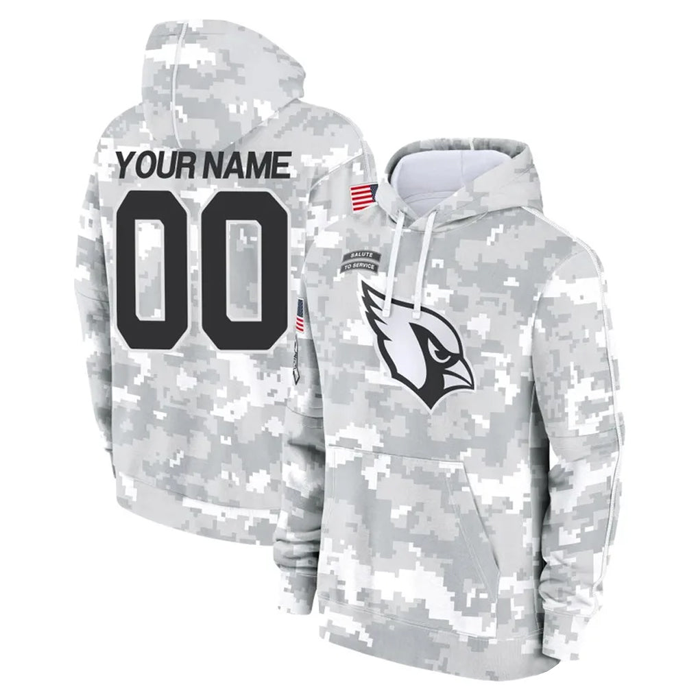 Mdoa Custom A.Cardinals Arctic Camo Salute to Service Limited Hoodie Any Name & Numbers Stitched Jerseys