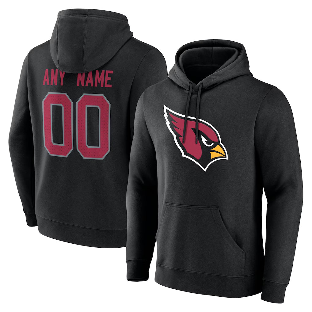 Mdoa Custom A.Cardinals Black Salute to Service Pullover Hoodies Any Name & Numbers Stitched Jerseys