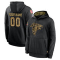 Mdoa Custom A.Falcons Black Salute to Service Fleece Hoodie Any Name & Numbers Stitched Jerseys