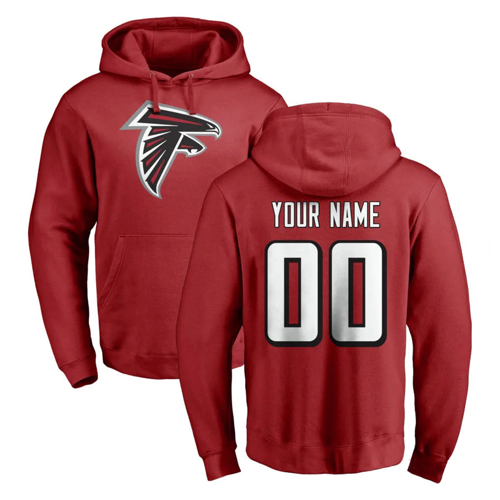 Mdoa Custom A.Falcons Red Limited Hoodie Any Name & Numbers Stitched Jerseys