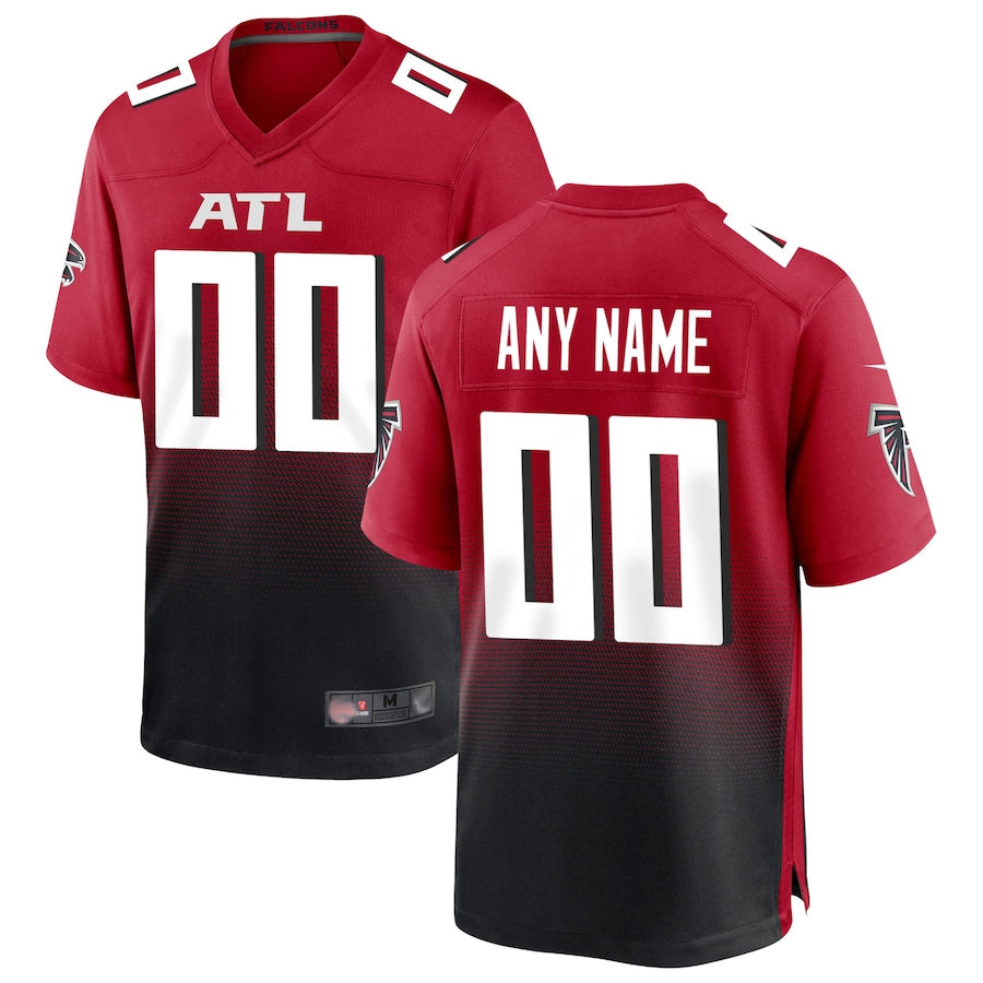 Mdoa Custom A.Falcons Red Replica Home Game Stitched Jerseys