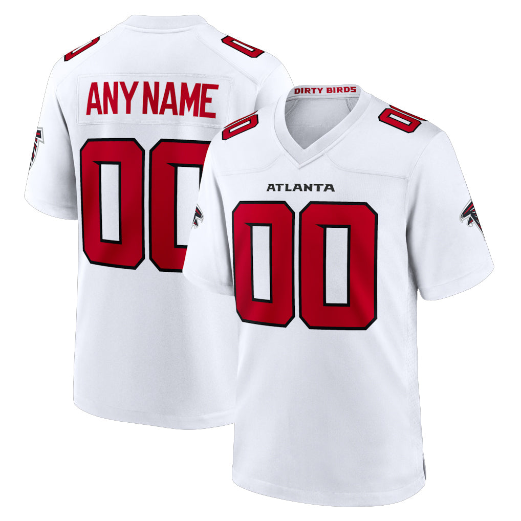 Mdoa Custom A.Falcons White Replica Home Game Any Name & Numbers Stitched Jerseys