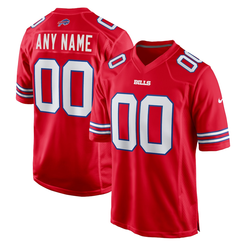 Mdoa Custom B.Bills Red Alternate Game Stitched Jerseys