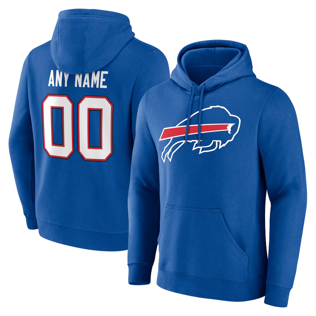 Mdoa Custom B.Bills Team Authentic Personalized Name & Number Hoodie Stitched Jerseys