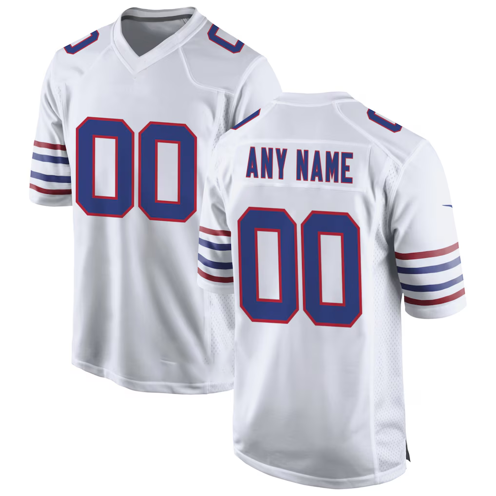 Mdoa Custom B.Bills White Alternate Game Stitched Jerseys