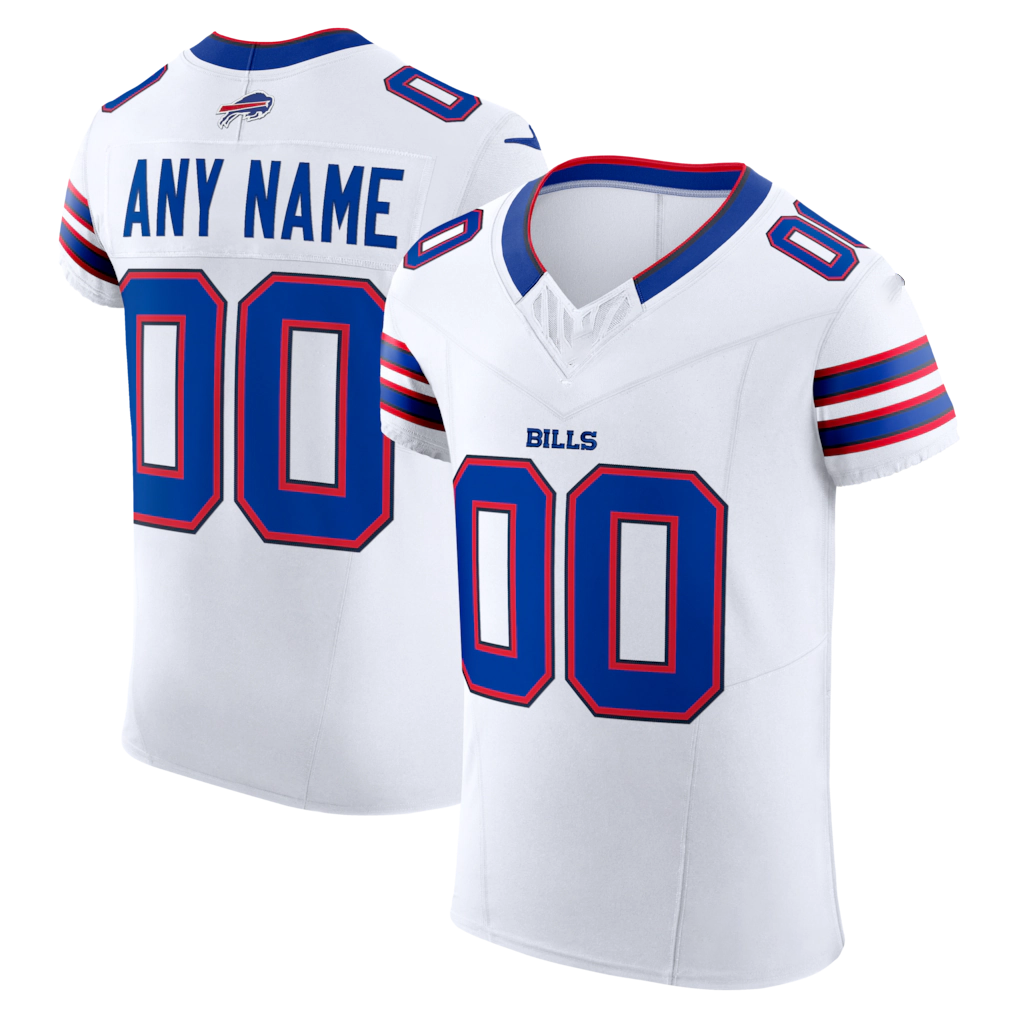 Mdoa Custom B.Bills White Vapor F.U.S.E. Elite Stitched Jerseys