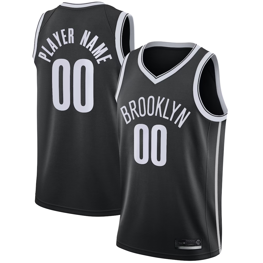 Mdoa Custom B.Nets Black 202021 Swingman Jerseys - Icon Edition