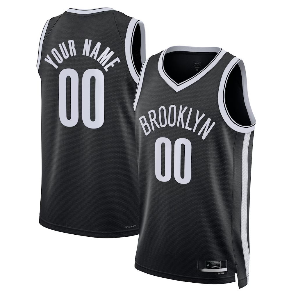 Mdoa Custom B.Nets Black Swingman Custom Jerseys - Icon Edition