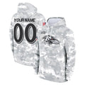 Mdoa Custom B.Ravens Black Pullover Hoodie Any Name & Numbers Stitched Jerseys
