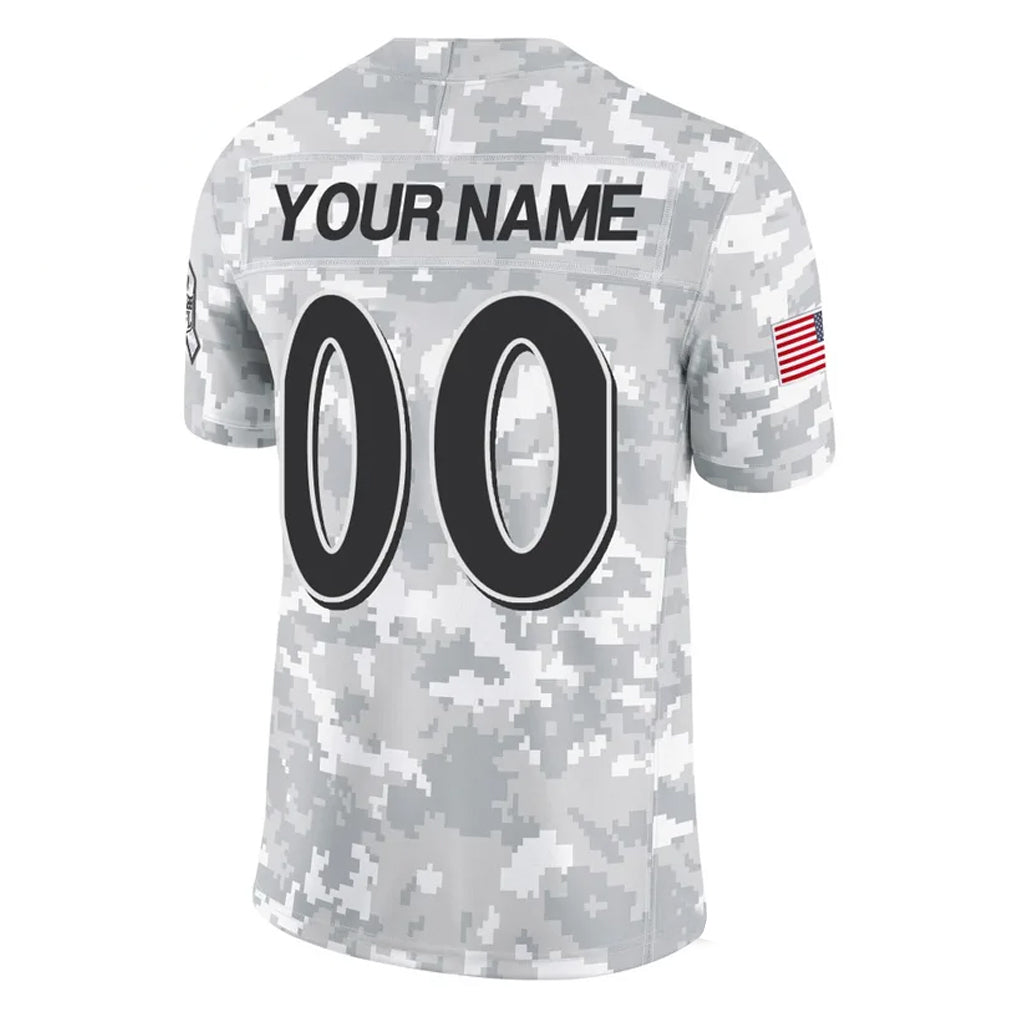 Mdoa Custom B.Ravens Arctic Camo Salute to Service Limited Any Name & Numbers Stitched Jerseys