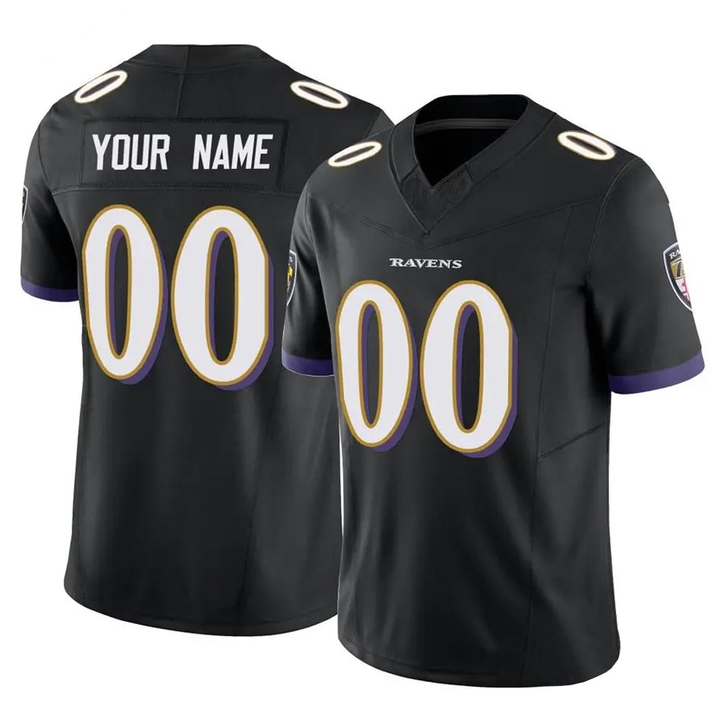 Mdoa Custom B.Ravens Black Vapor F.U.S.E. Limited Game Any Name & Numbers Stitched Jerseys