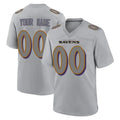 Mdoa Custom B.Ravens Gray Replica Game Any Name & Numbers Stitched Jerseys