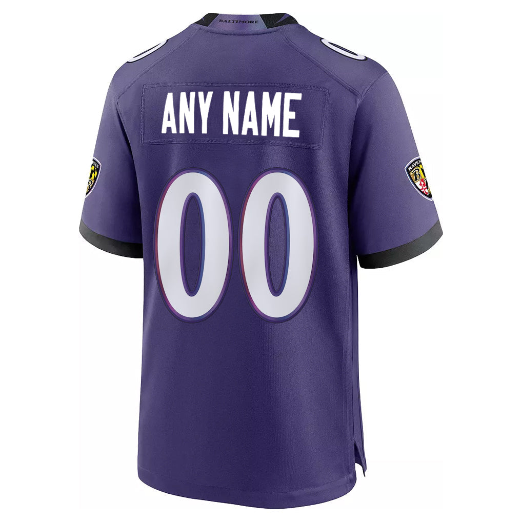 Mdoa Custom B.Ravens Purple Home Game Any Name & Numbers Stitched Jerseys