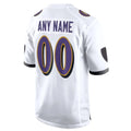 Mdoa Custom B.Ravens White Alternate Home Game Any Name & Numbers Stitched Jerseys