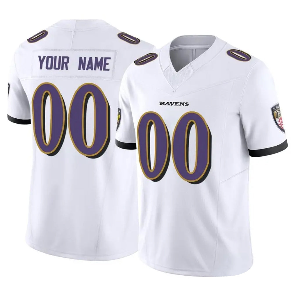 Mdoa Custom B.Ravens White Vapor F.U.S.E. Limited Any Name & Numbers Stitched Jerseys
