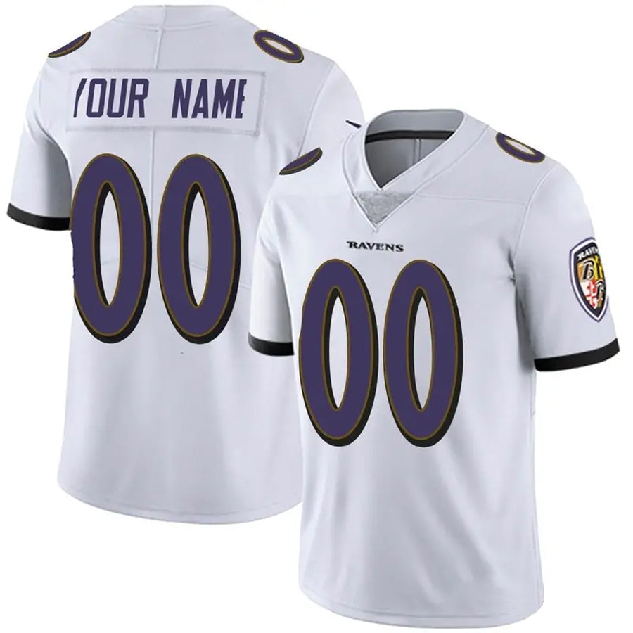 Mdoa Custom B.Ravens White Vapor F.U.S.E. Limited Stitched Jerseys