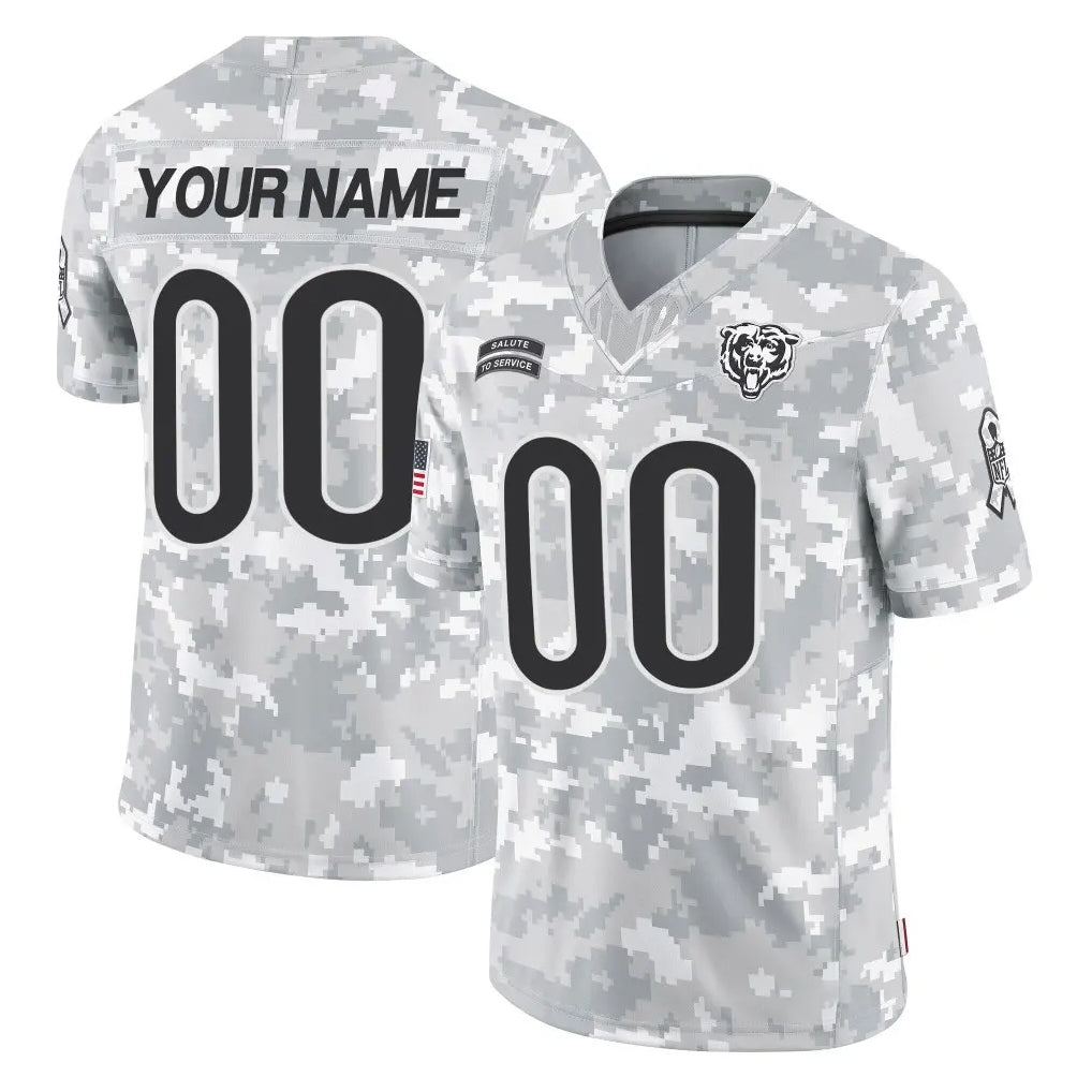 Mdoa Custom C.Bears Arctic Camo Salute to Service Limited Any Name & Numbers Stitched Jerseys