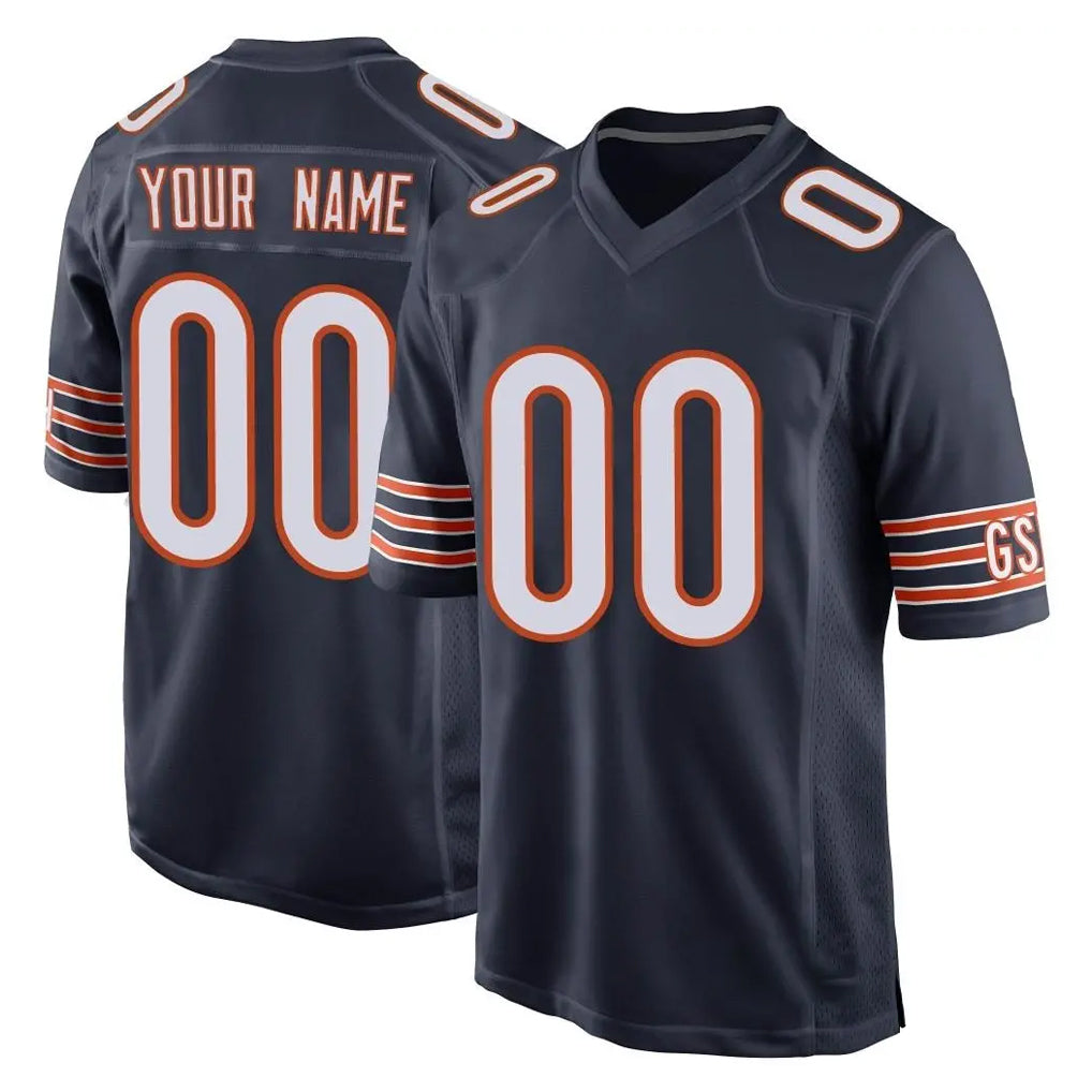 Mdoa Custom C.Bears Navy Home Game Any Name & Numbers Stitched Jerseys