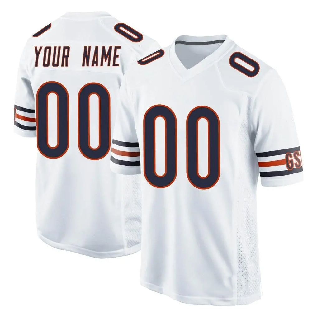Mdoa Custom C.Bears White Home Game Any Name & Numbers Stitched Jerseys