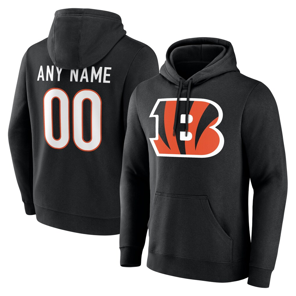 Mdoa Custom C.Bengals Black Big & Tall Team Authentic Custom Hoodie Stitched Jerseys