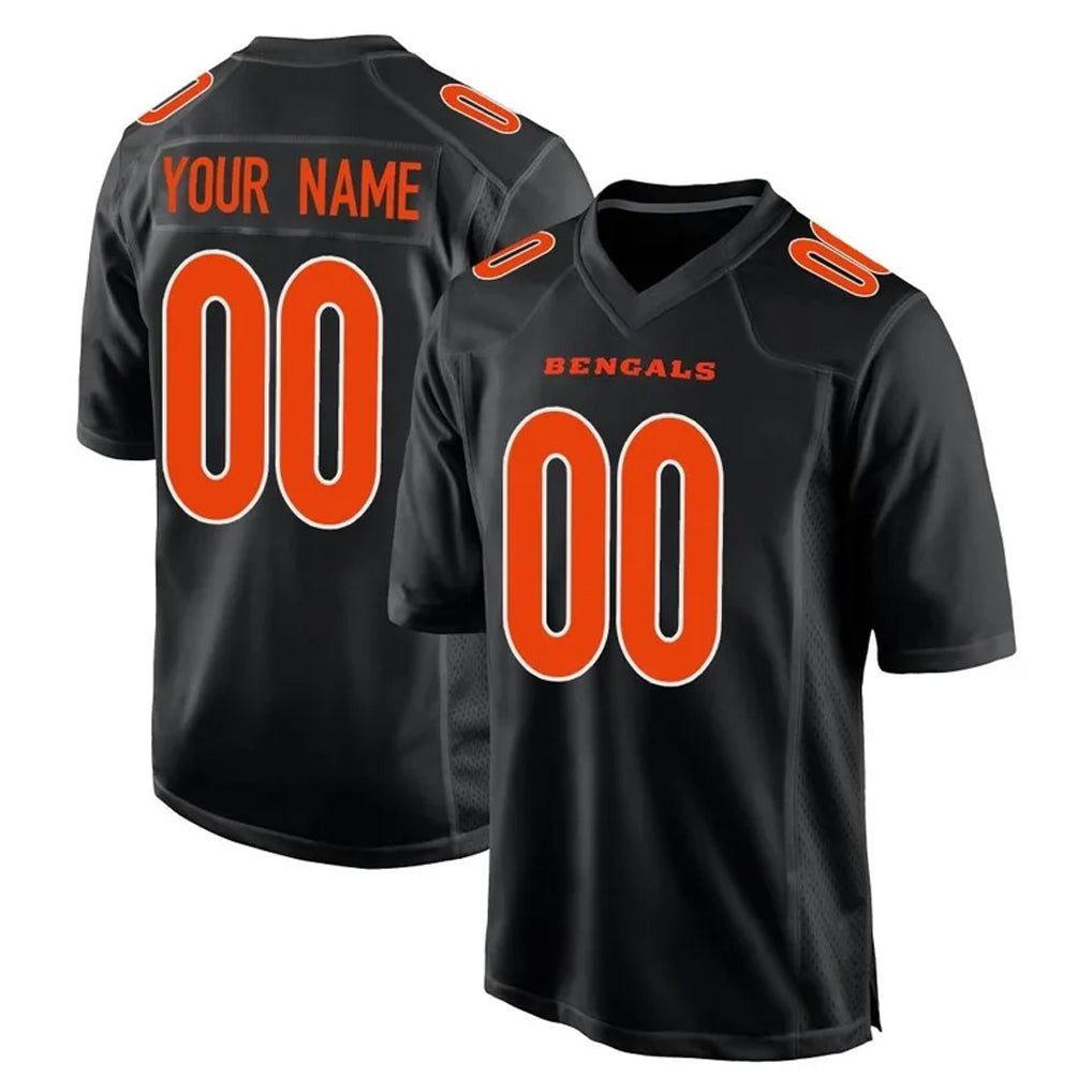 Mdoa Custom C.Bengals Black Fashion Game Any Name & Numbers Stitched Jerseys