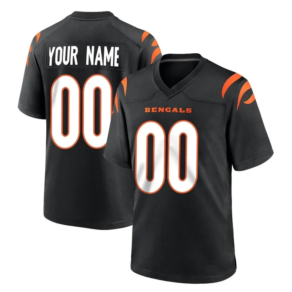 Mdoa Custom C.Bengals Black Home Game Any Name & Numbers Stitched Jerseys