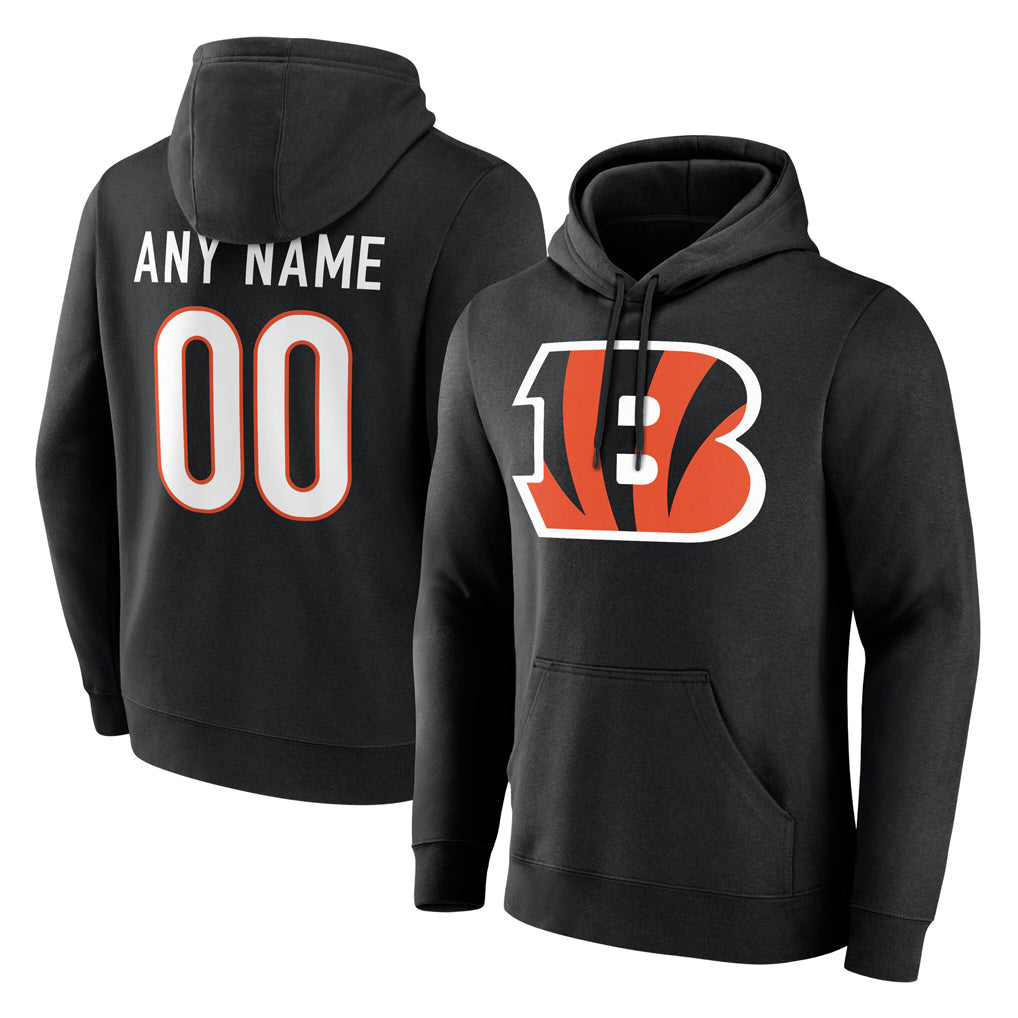 Mdoa Custom C.Bengals Black Long Sleeve Hoodie Any Name & Numbers Stitched Jerseys