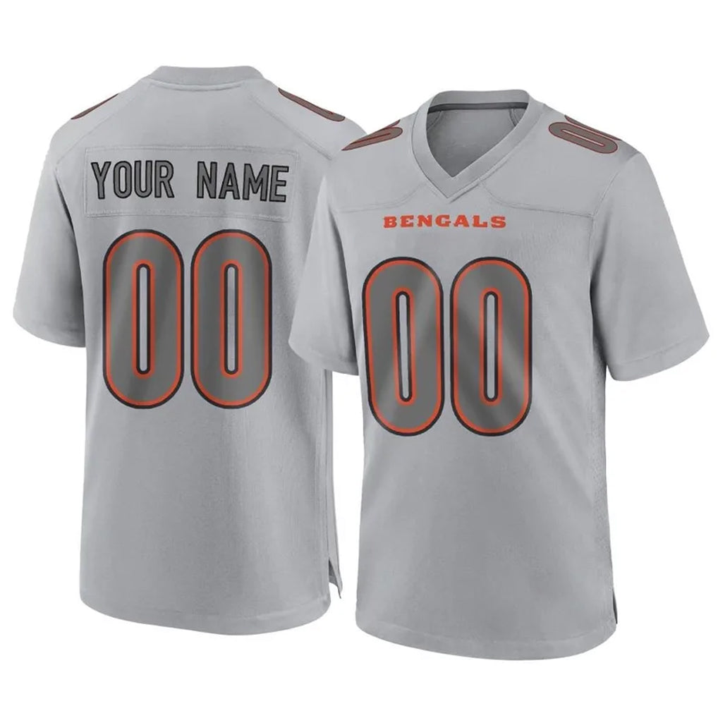 Mdoa Custom C.Bengals Gray Atmosphere Fashion Game Any Name & Numbers Stitched Jerseys