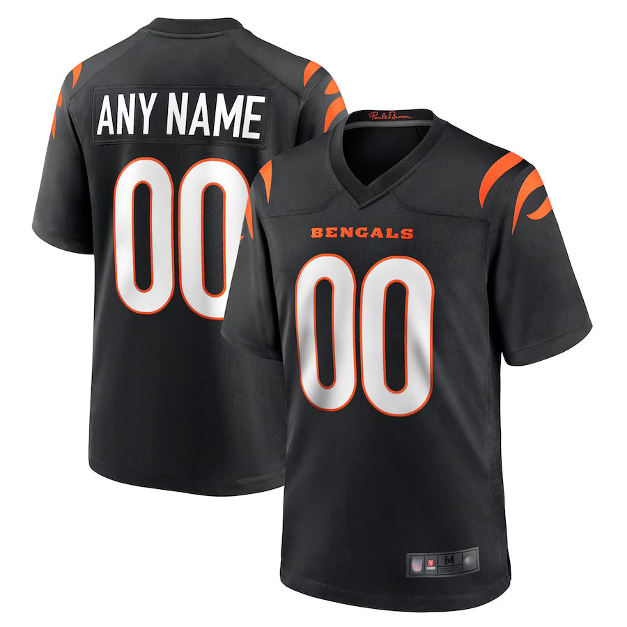 Mdoa Custom C.Bengals Home Replica Game Football Jerseys - Black - Custom
