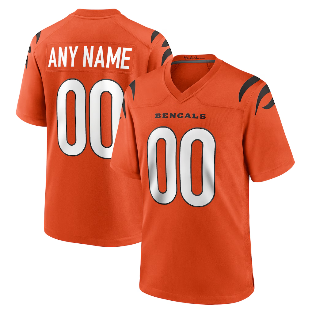 Mdoa Custom C.Bengals Orange Alternate Game Stitched Jerseys