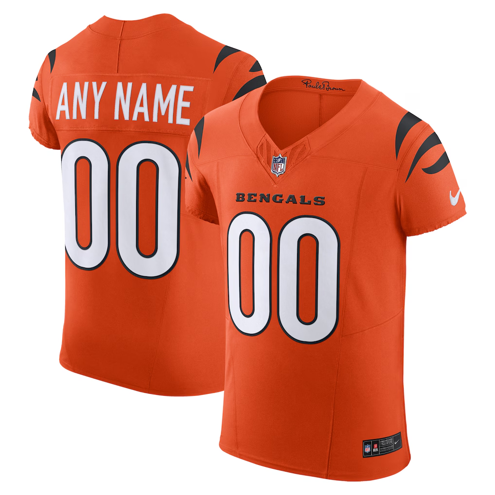 Mdoa Custom C.Bengals Orange Alternate Vapor F.U.S.E. Elite Stitched Jerseys