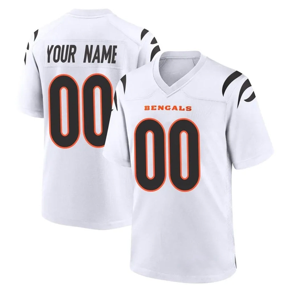 Mdoa Custom C.Bengals White Home Game Any Name & Numbers Stitched Jerseys