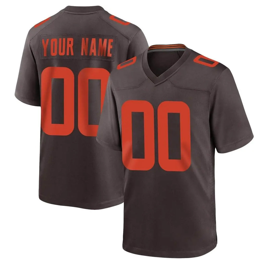 Mdoa Custom C.Browns Brown Alternate Home Game Any Name & Numbers Stitched Jerseys