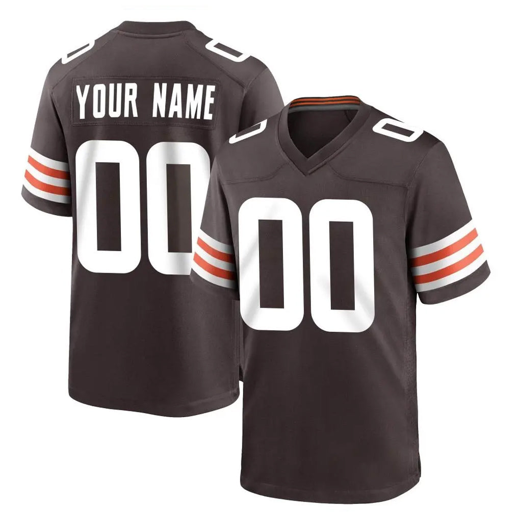 Mdoa Custom C.Browns Brown Home Game Any Name & Numbers Stitched Jerseys
