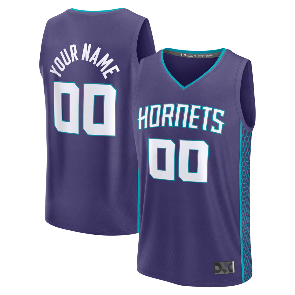 Mdoa Custom C.Hornets  Purple Fast Break Jerseys - Icon Edition
