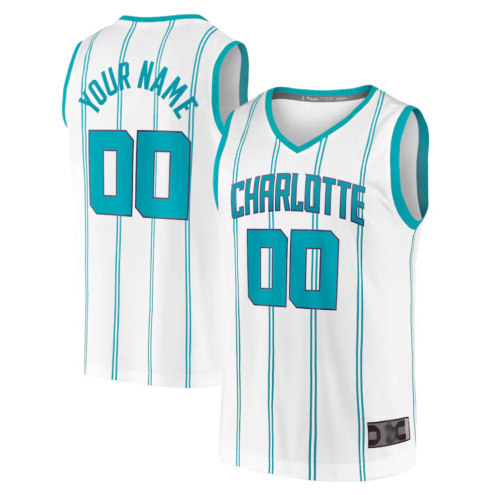 Mdoa Custom C.Hornets  White Fast Break Custom Replica Jerseys - Association Edition