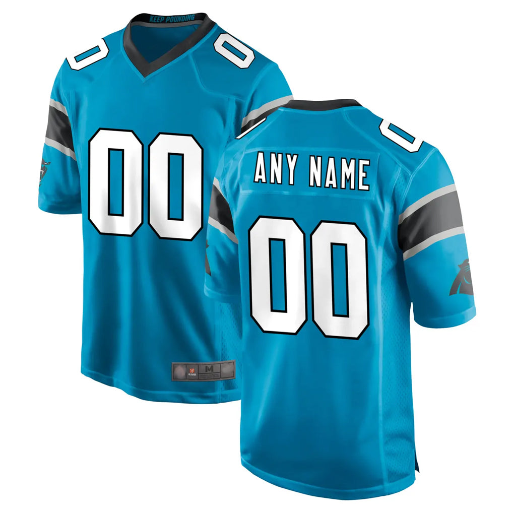 Mdoa Custom C.Panthers Blue Game Any Name & Numbers Stitched Jerseys