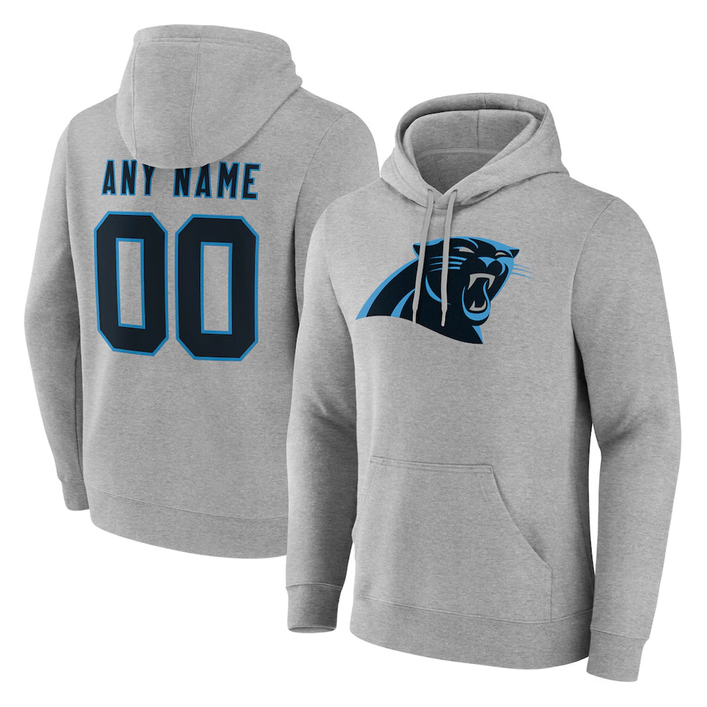 Mdoa Custom C.Panthers Gray Salute to Service Hoodies Any Name & Numbers Stitched Jerseys