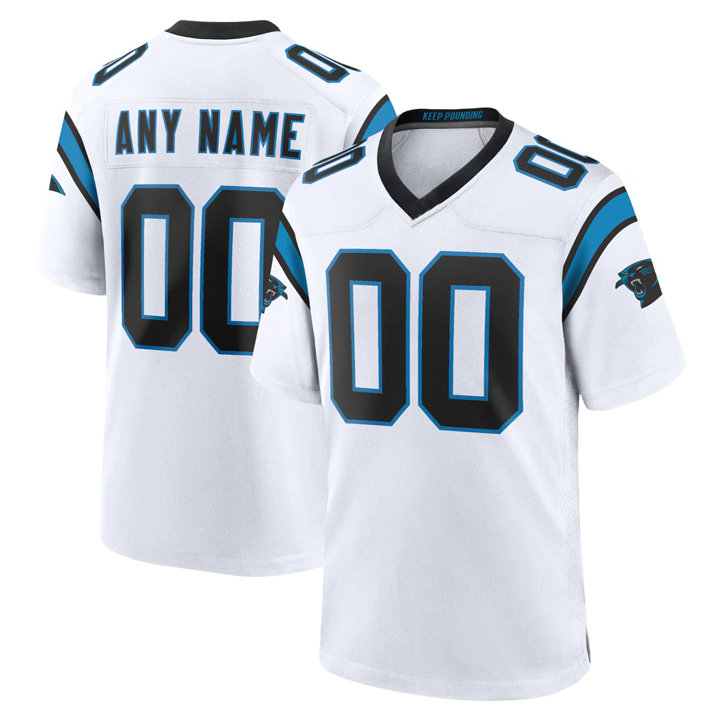 Mdoa Custom C.Panthers White Home Game Any Name & Numbers Stitched Jerseys