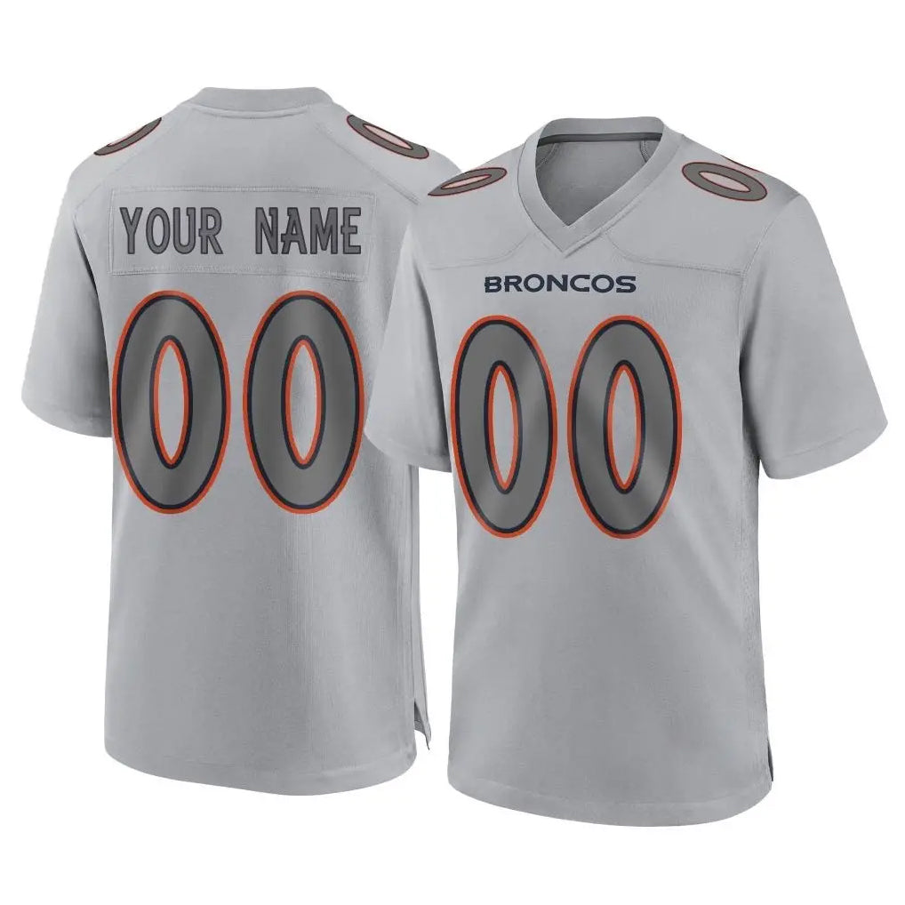Mdoa Custom D.Broncos Gray Atmosphere Fashion Limited Game Any Name & Numbers Stitched Jerseys