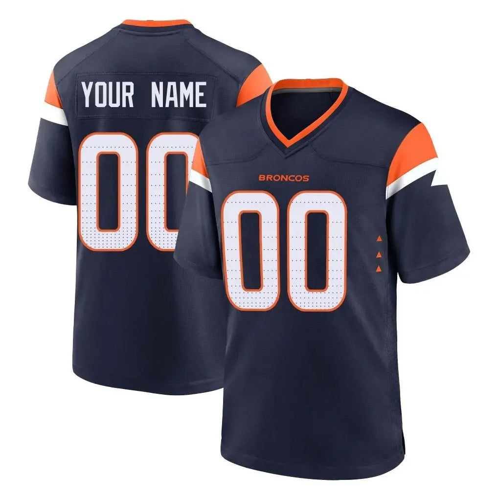 Mdoa Custom D.Broncos Navy Home Game Any Name & Numbers Stitched Jerseys