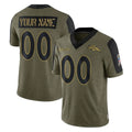 Mdoa Custom D.Broncos Olive Salute To Service Limited Game Any Name & Numbers Stitched Jerseys